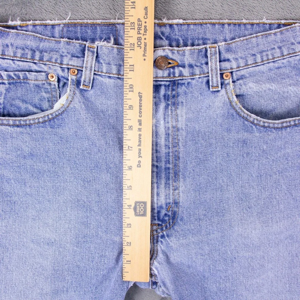 Vintage Levis 505 Regular Fit Straight Leg Jeans Light Wash 34x30 Blue Denim USA